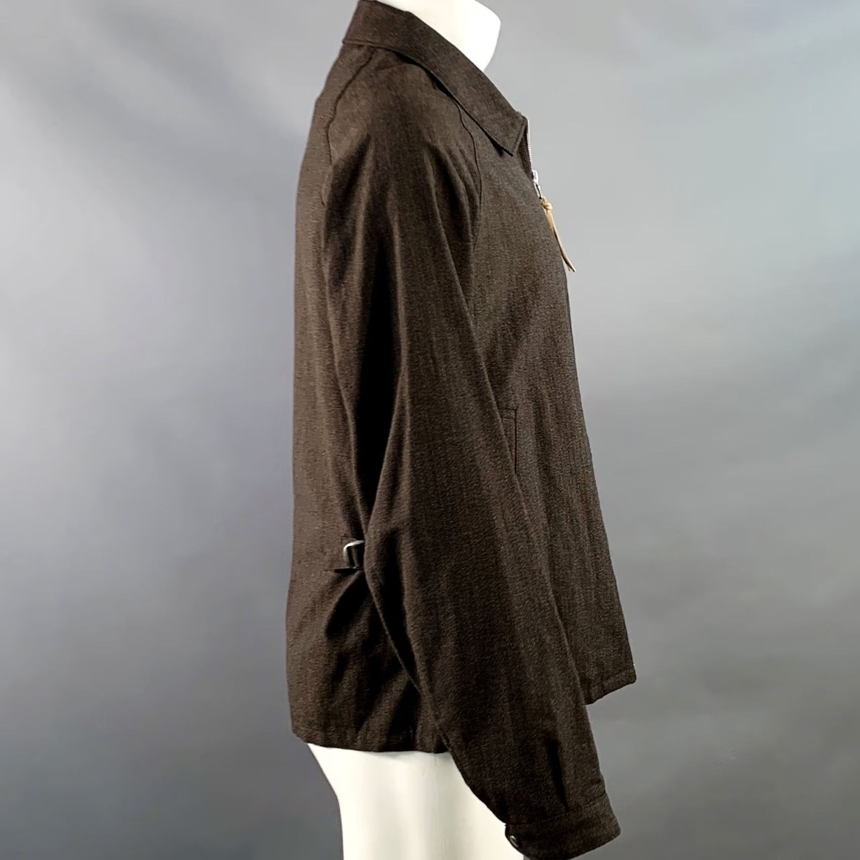 Visvim VISVIM Size M Peyton Swing Brown Wool Linen Zip Up Jacket Size US M / EU 48-50 / 2 - 2 Thumbnail