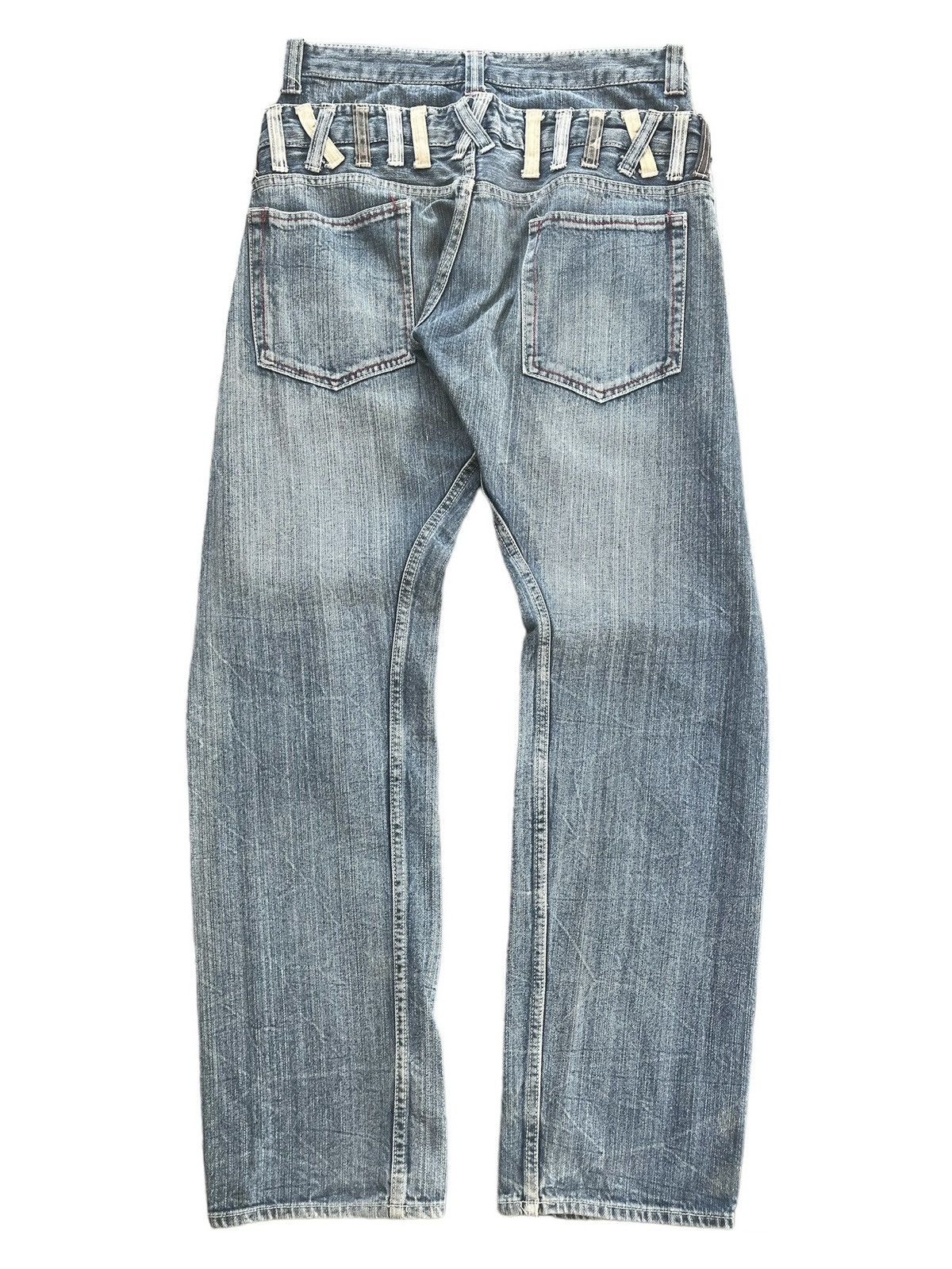 Beauty Beast JAPANESE DOUBLE WAIST POEM MEMORY SPECIAL DENIM JEANS PUNK Size US 30 / EU 46 - 2 Thumbnail