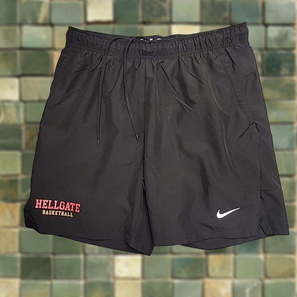Nike Nike Dri-Fit Shorts Mens L Black Basketball Running Elastic Drawstring Size US 33 - 1 Thumbnail