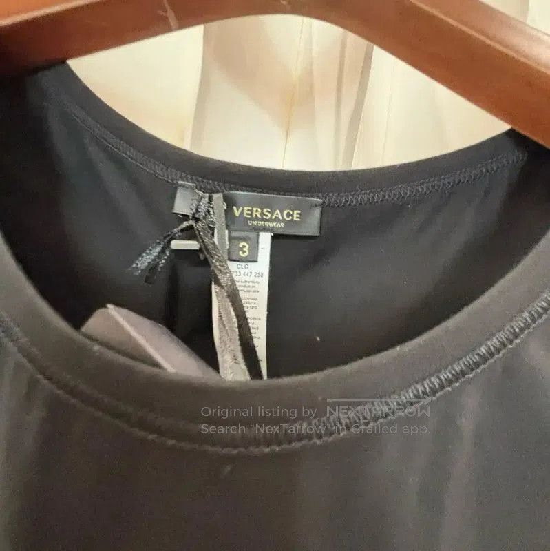 Versace Versace Women's Black Leather T-Shirt . Size L / US 10 / IT 46 - 4 Thumbnail