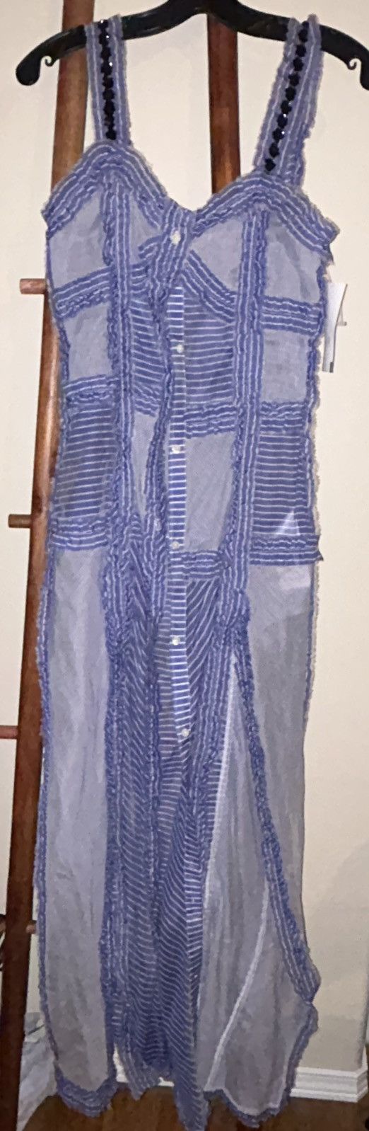 The Attico The Attico Margherita Cotton and Silk Stripe Dress size1 Size S / US 4 / IT 40 - 11 Thumbnail