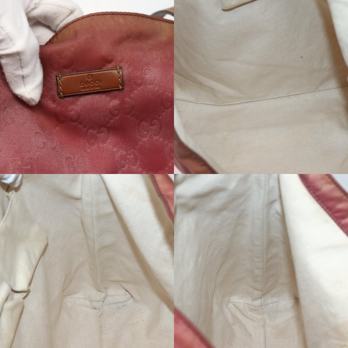 Gucci GUCCI GG Canvas Tote Bag Nylon Pink Gold Size ONE SIZE - 11 Thumbnail