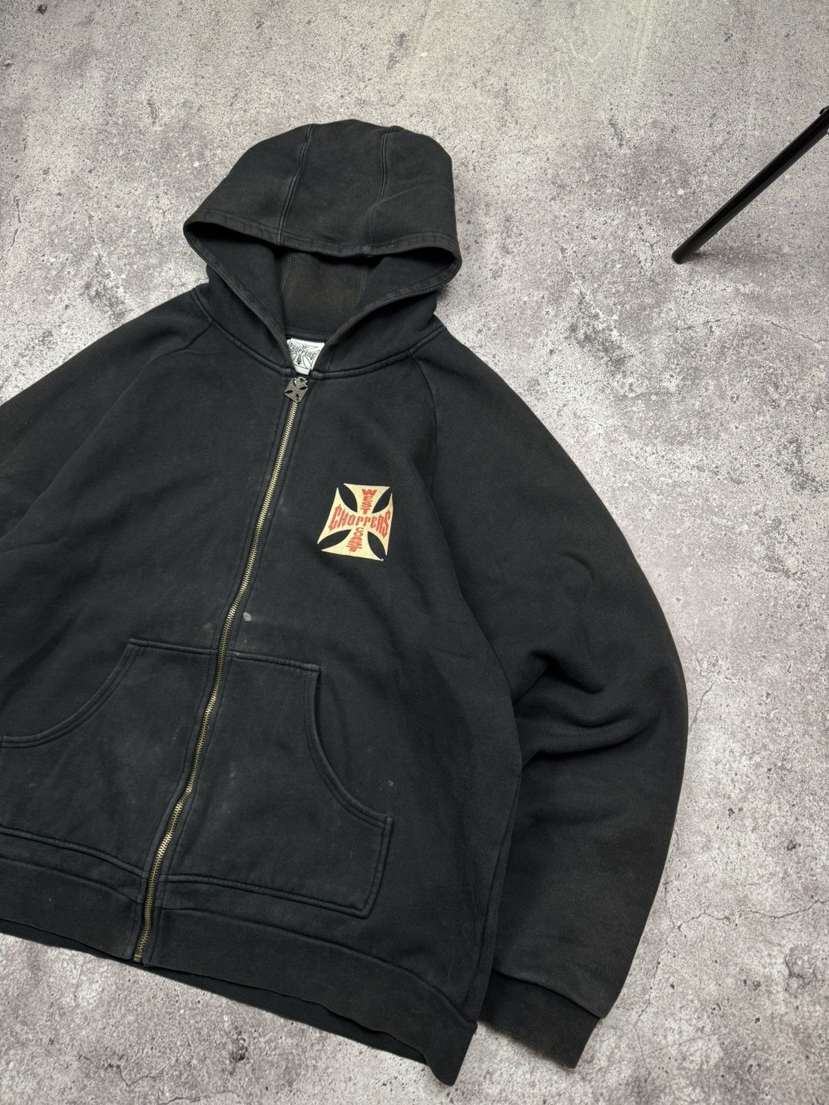 West Coast Choppers Vintage West Coast Choppers Distressed Faded Zip Hoodie Y2K Size US XL / EU 56 / 4 - 4 Thumbnail