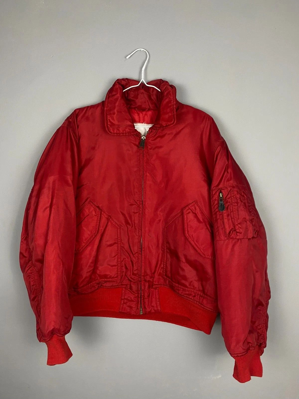 Other Vintage Red Bomber Jacket MA-1 COBRA – Nylon Flight Style Size US XXL / EU 58 / 5 - 2 Thumbnail