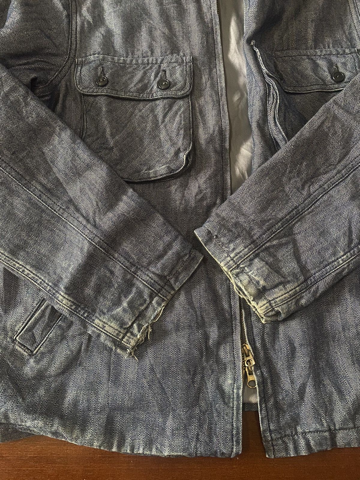Warehouse Fire 🔥 FULL COUNT denim jacket double pocket heavy jacket Size US L / EU 52-54 / 3 - 16 Thumbnail