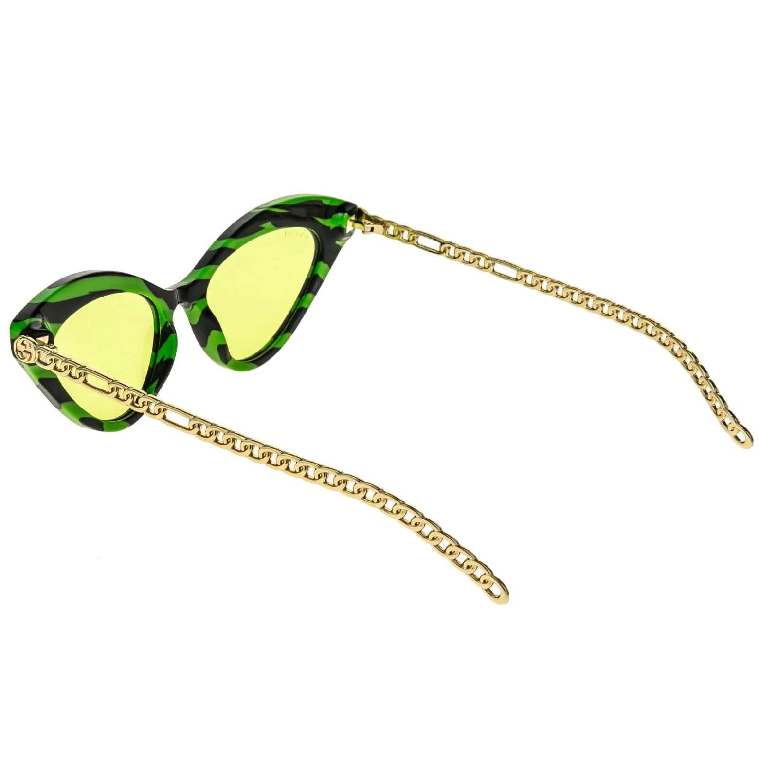 Gucci GUCCI GG0978S CHAIN 0978 Gold Black Green Heart Charm 006 Size ONE SIZE - 9 Thumbnail