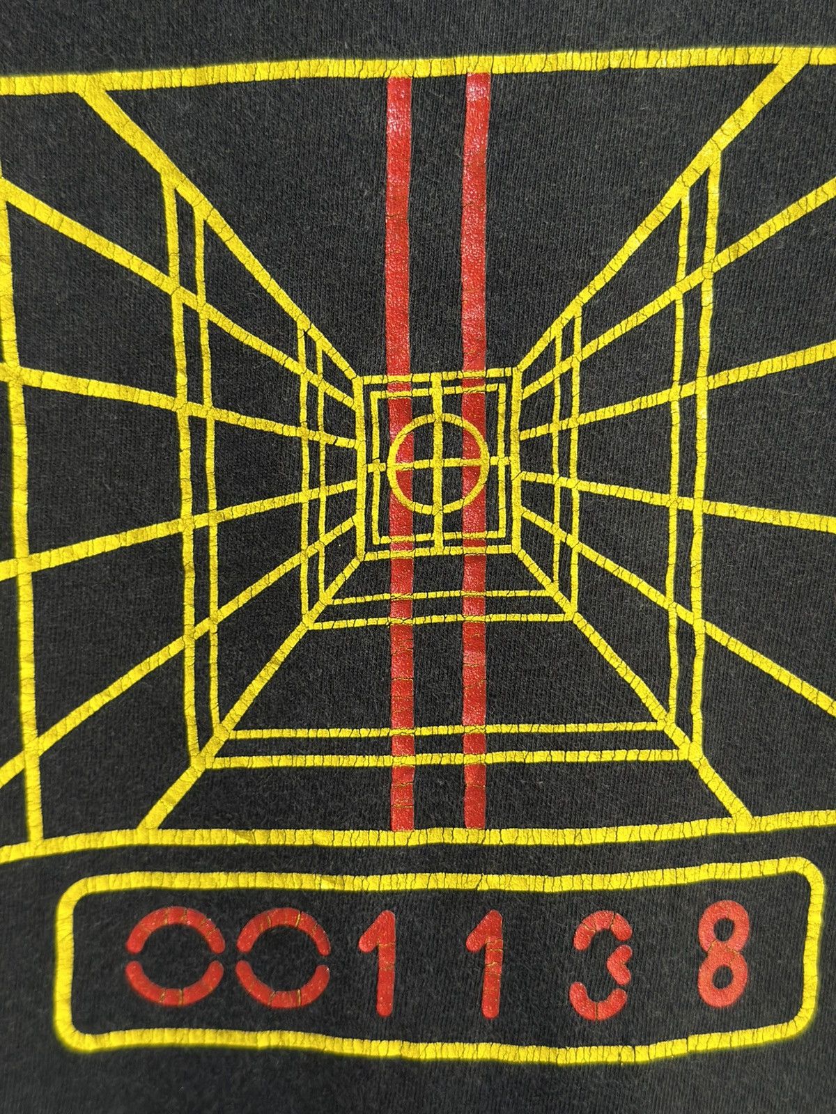 Band Tees Thrashed Vintage Death Star Targeting Faded Grunge Tee Size US L / EU 52-54 / 3 - 3 Thumbnail
