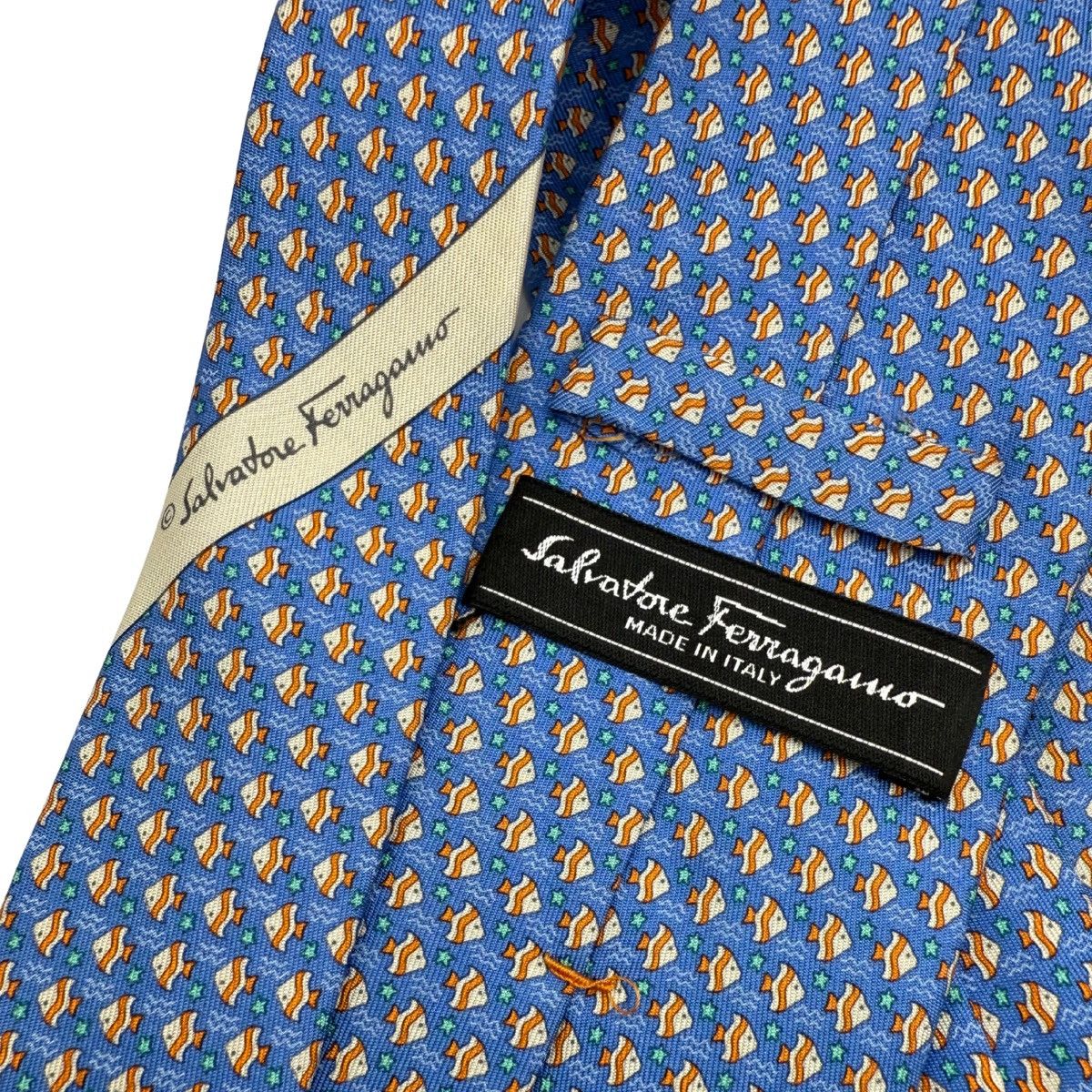 Salvatore Ferragamo Salvatore Ferragamo Silk Tie, Blue, Made in Italy, Like New Size ONE SIZE - 4 Thumbnail