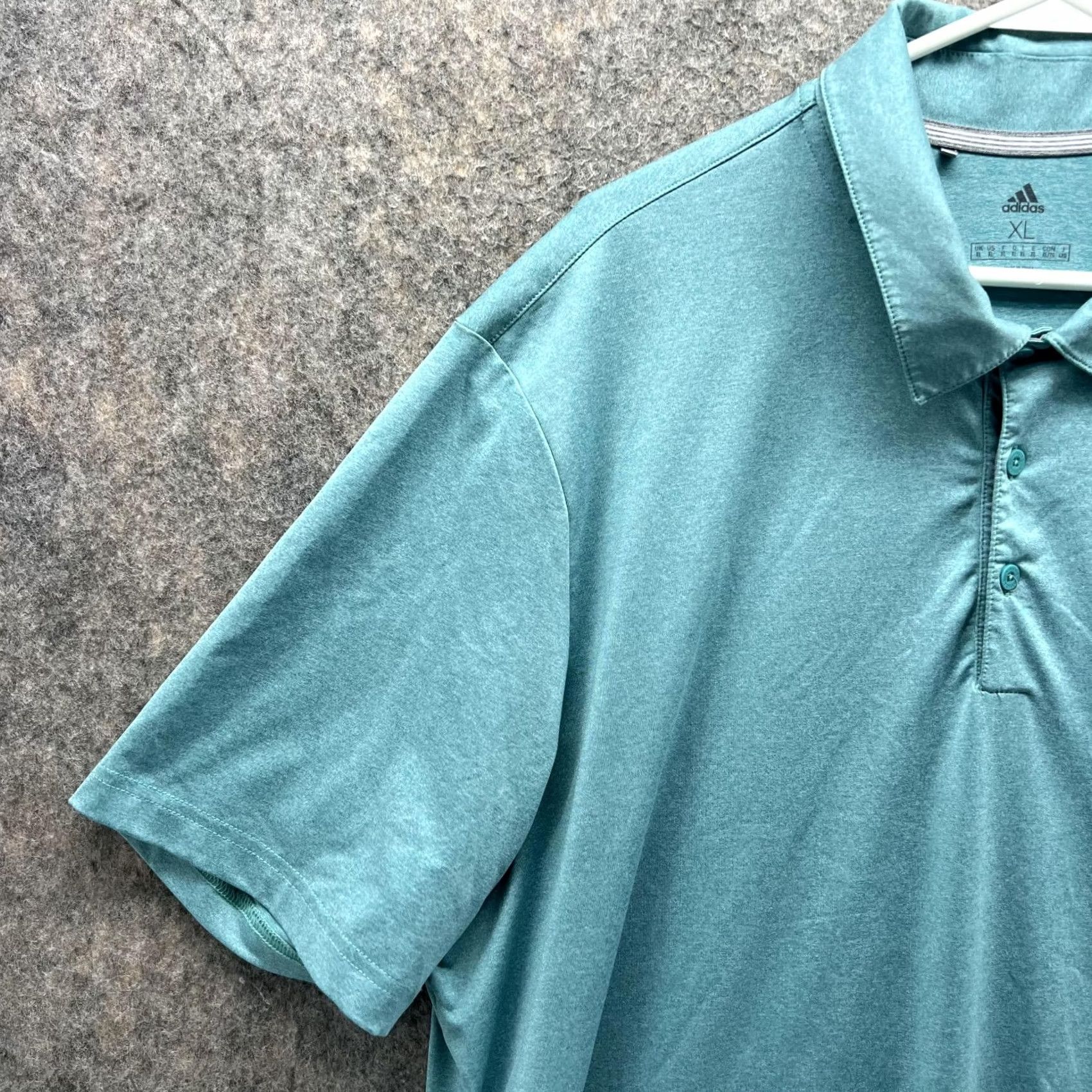 Adidas Adidas Polo Shirt Men XL Teal Blue Golf Preppy Trefoil Logo Button Collar Short Sleeve Size US XL / EU 56 / 4 - 3 Thumbnail