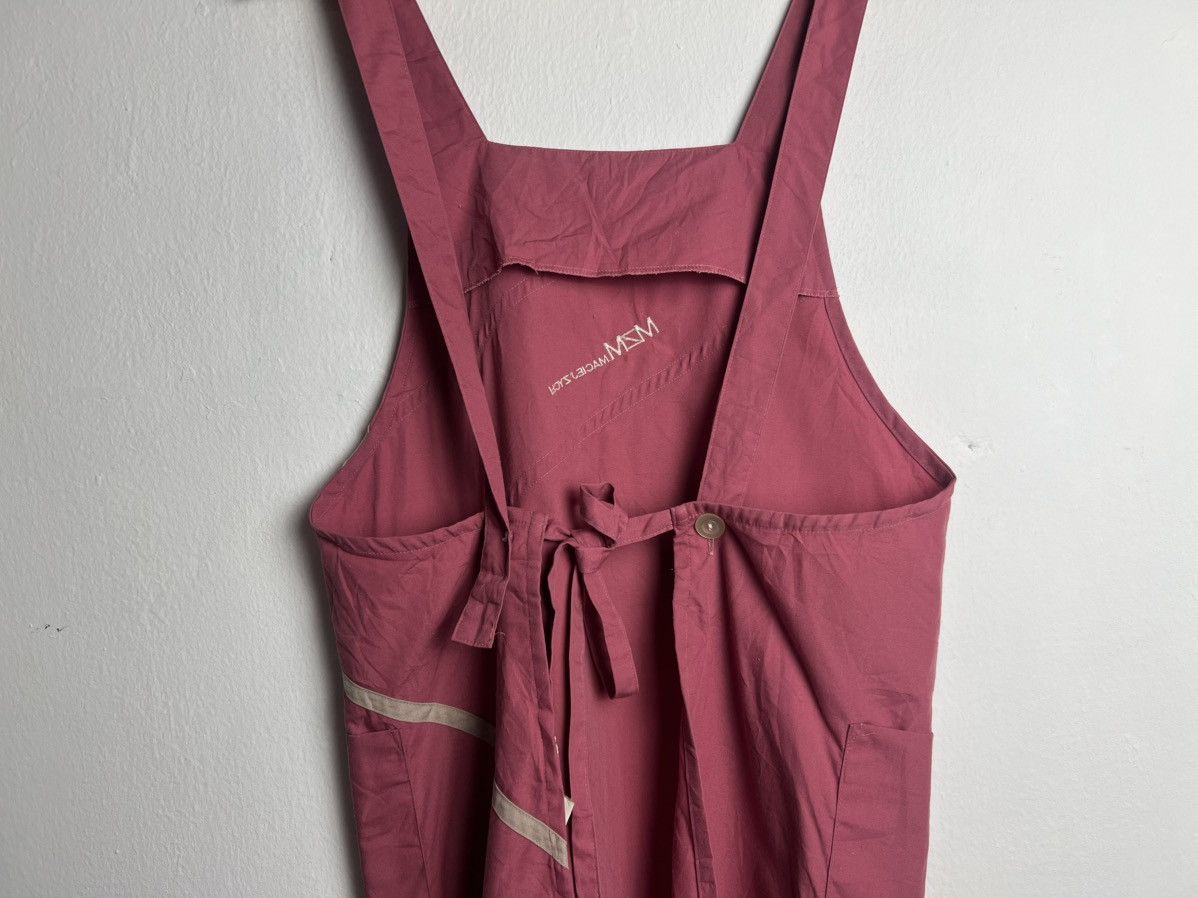 Japanese Brand MZM MACIEJZYCH Japan Pink Bib Apron Size ONE SIZE - 6 Thumbnail