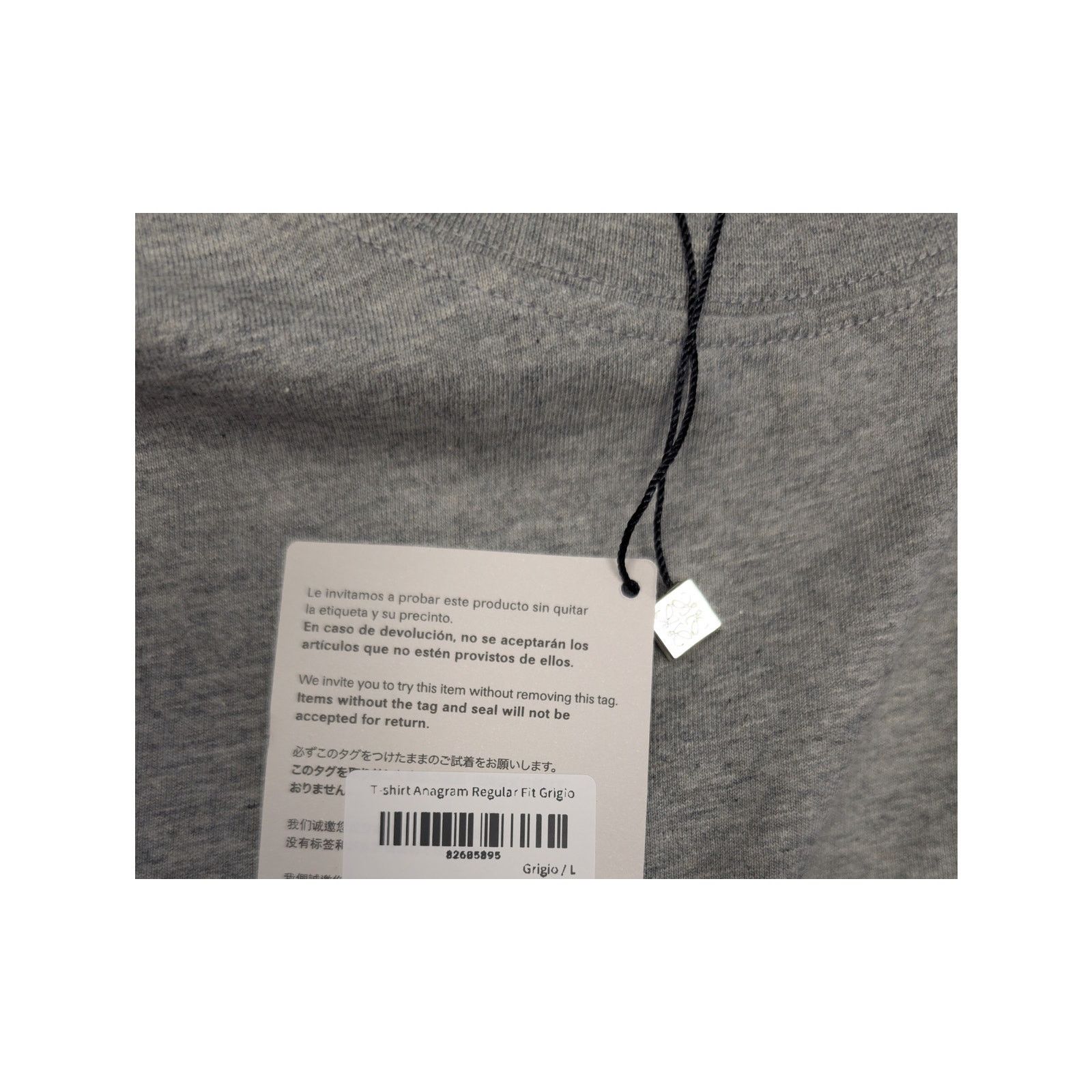 Loewe o1rshd1 Anagram-embroidered Cotton T-shirt in Grey Size US L / EU 52-54 / 3 - 20 Thumbnail