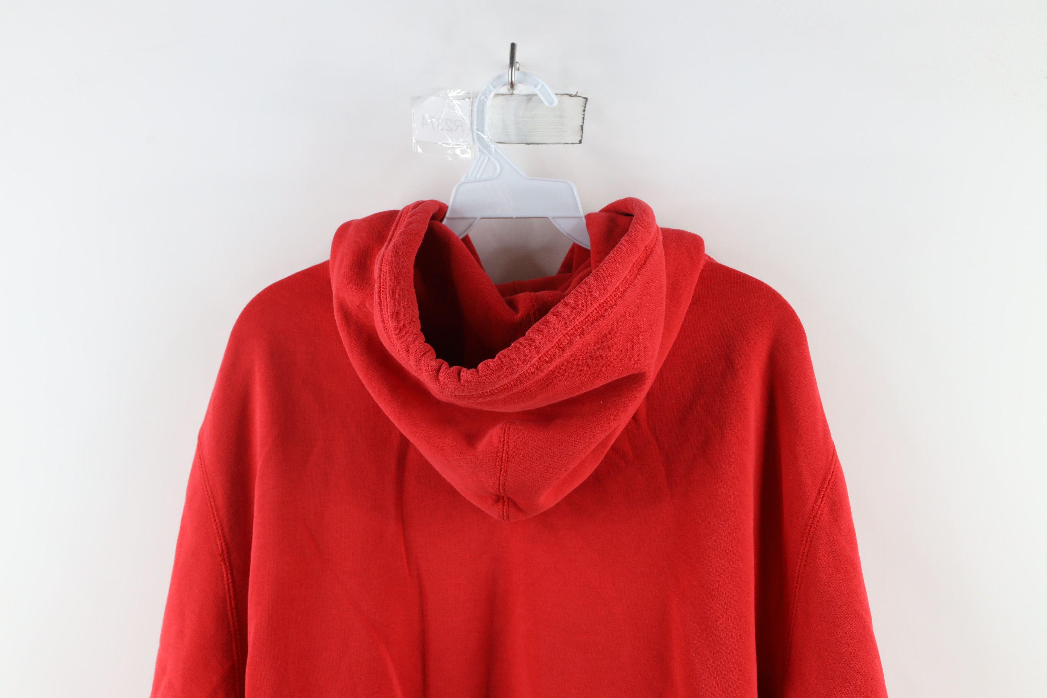 Nike × Vintage Vintage Nike Travis Scott Mini Swoosh Hoodie Sweatshirt Red Size US XXL / EU 58 / 5 - 10 Thumbnail