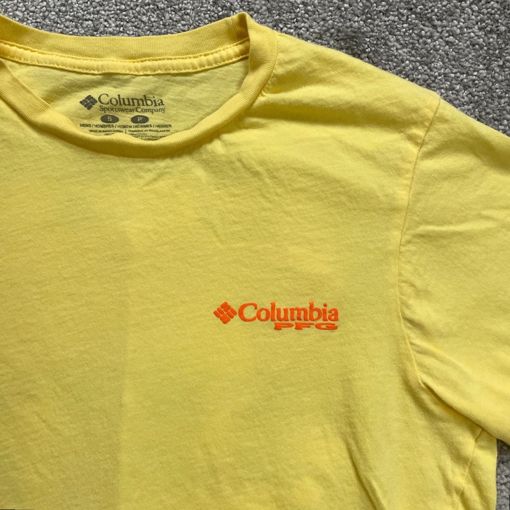 Vintage Columbia Shirt Mens Small Yellow Crew Neck Short Sleeve PFG Outdoor Fishing Top - All Seasons Lightweight Knit Size US S / EU 44-46 / 1 - 3 Thumbnail