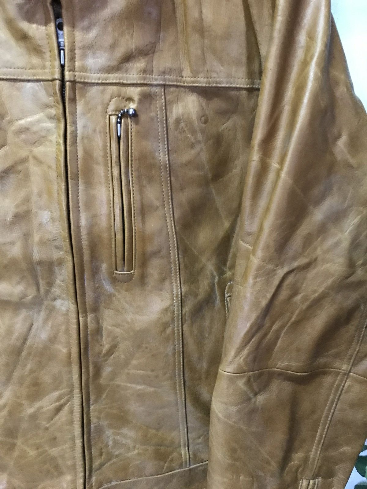 Leather × Uniqlo RARE LEATHER JACKET UNIQLO Size US L / EU 52-54 / 3 - 3 Thumbnail