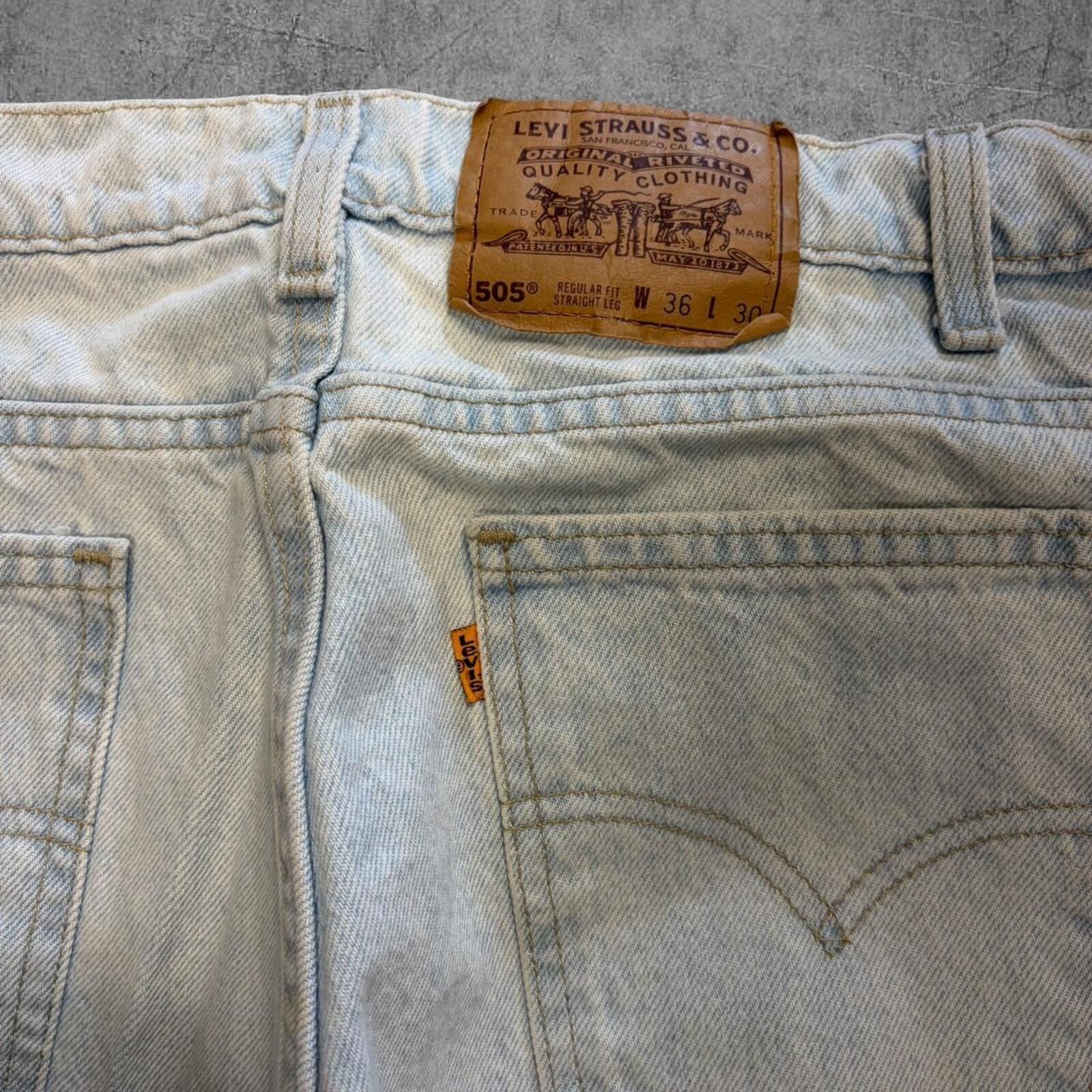 Levi's 1994 MiUSA Levi 505 Orange Tabs Size US 36 / EU 52 - 3 Thumbnail