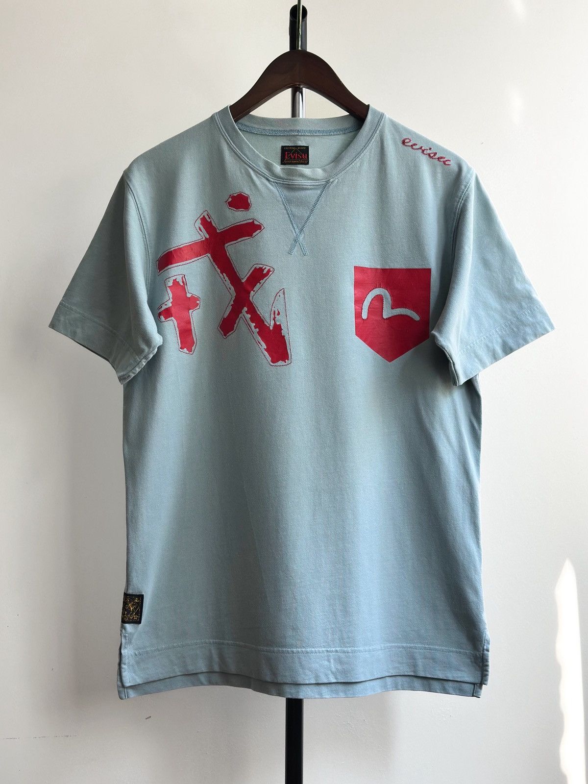 VINTAGE Y2K EVISU JAPAN POCKET GRAPHIC TEE