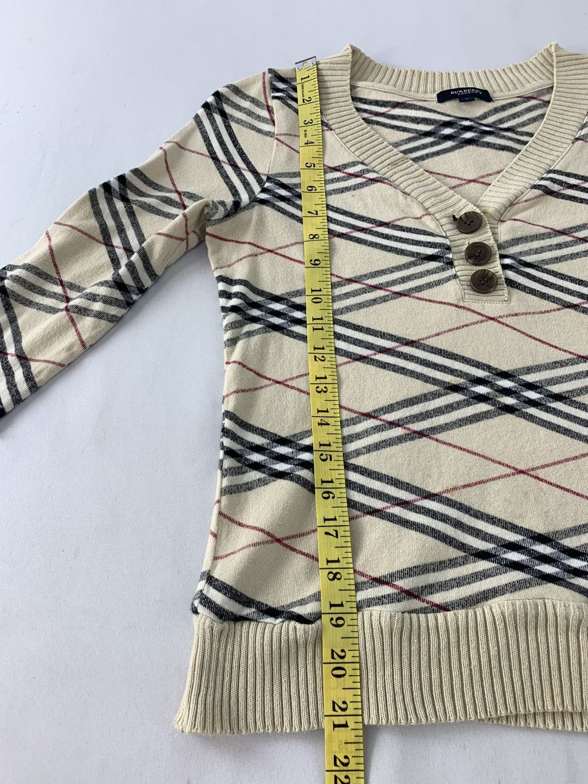 Burberry Hype Burberry London Nova Checked Monogram Knitwear Sweater Size XS / US 0-2 / IT 36-38 - 10 Thumbnail