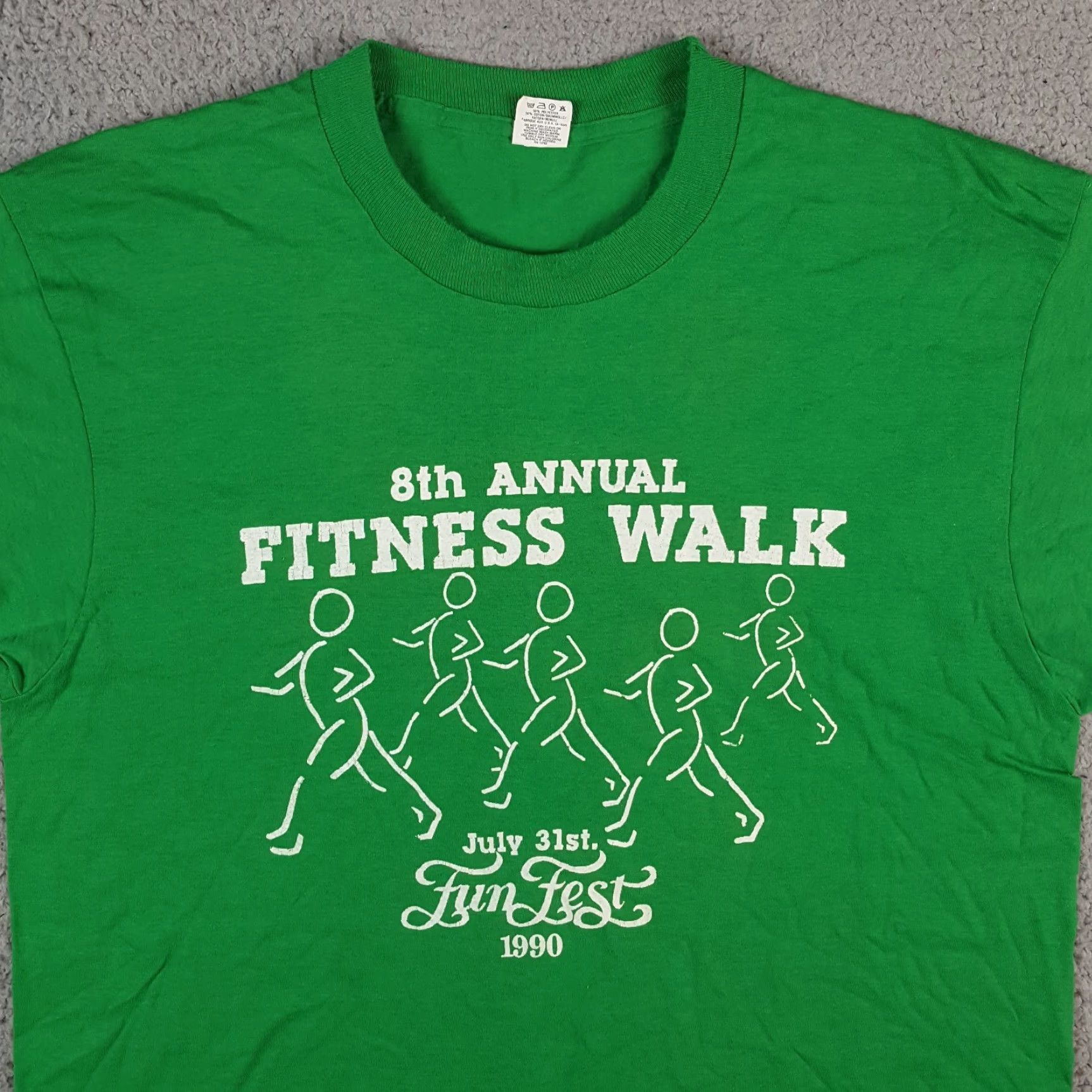 Vintage VINTAGE 90s Fun Fest Music Festival Walk Men's Size M Green Band Tour T Shirt Size US M / EU 48-50 / 2 - 2 Thumbnail