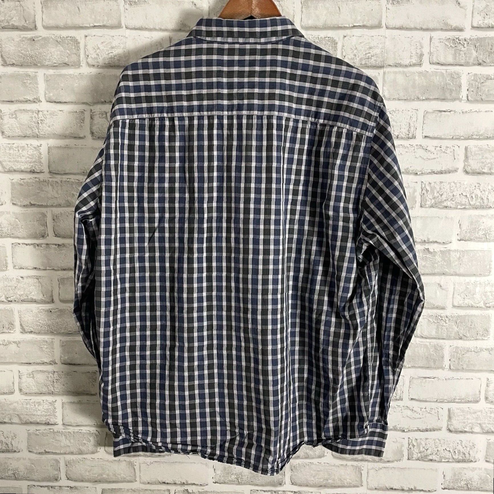 Vintage Robert Barakett Blue Checkered Long Sleeve Button-Up Shirt Adult XXL Blue Checks Mens Size US XXL / EU 58 / 5 - 5 Thumbnail