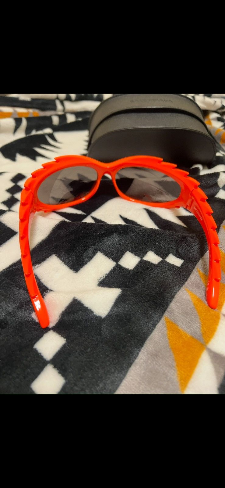 Balenciaga Balenciaga SS23 -Extreme Spikes Orange Sunglasses Size ONE SIZE - 7 Thumbnail
