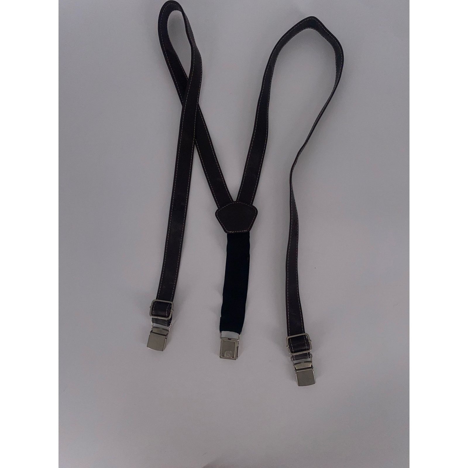 Disney MICKEY MOUSE BROWN LEATHER SUSPENDERS! PRETTY COOL! Size ONE SIZE - 9 Thumbnail