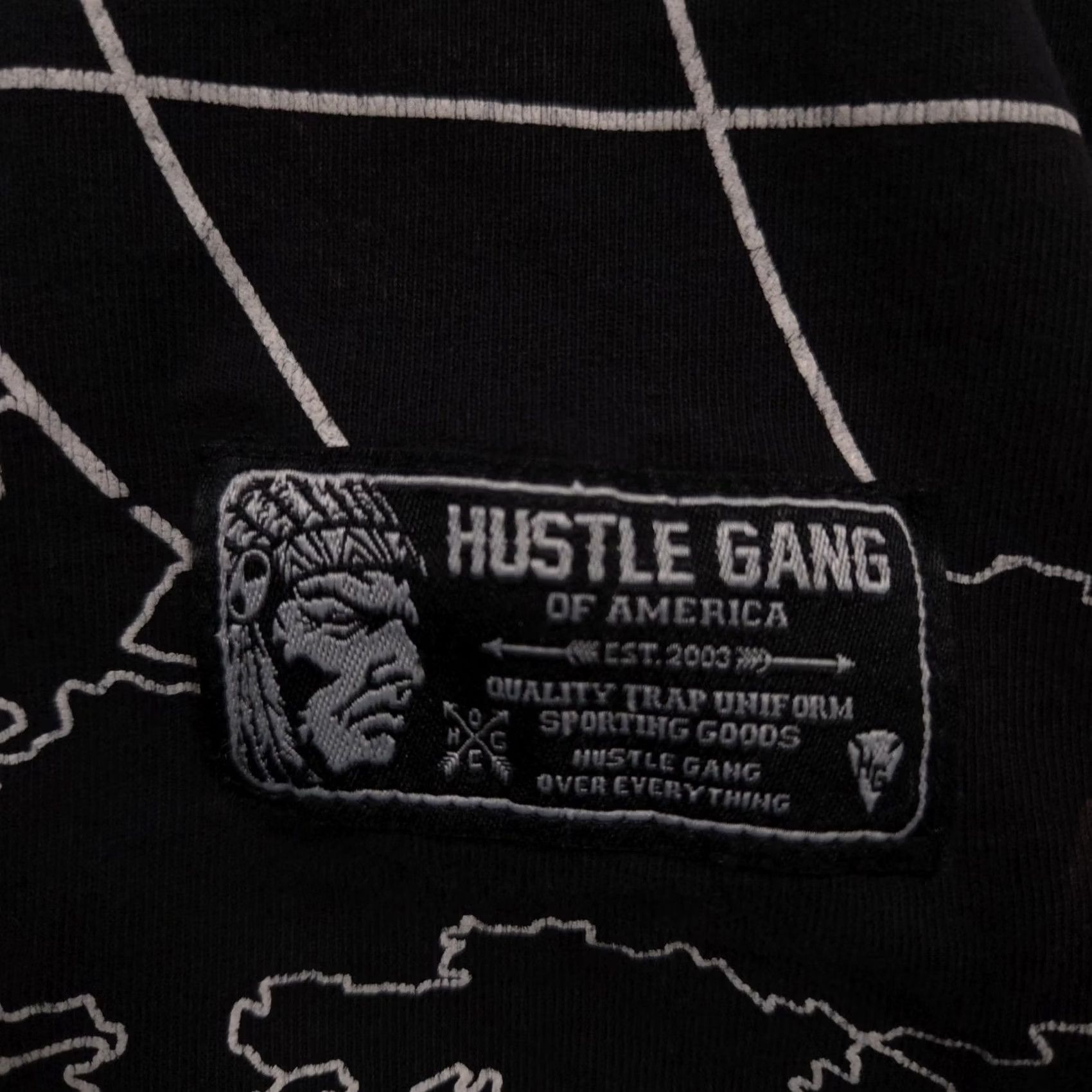 Vintage VINTAGE Hustle Gang Shirt Mens 4XL Black World Map Allover Graphic Patch Streetwear Size US XXL / EU 58 / 5 - 7 Thumbnail