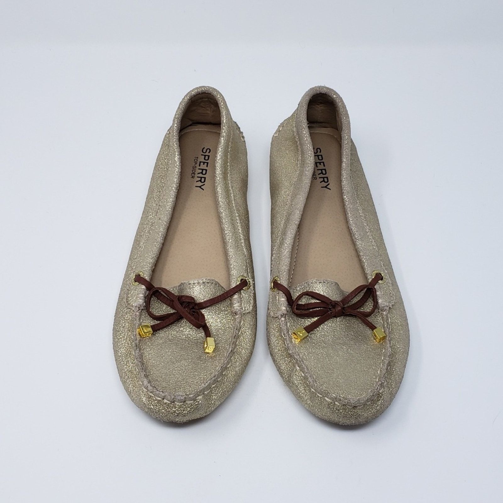 Sperry Sperry Top Sider Slip-On Flat Gold Metallic Moccasin Shoes 6 Size US 6 / IT 36 - 2 Thumbnail