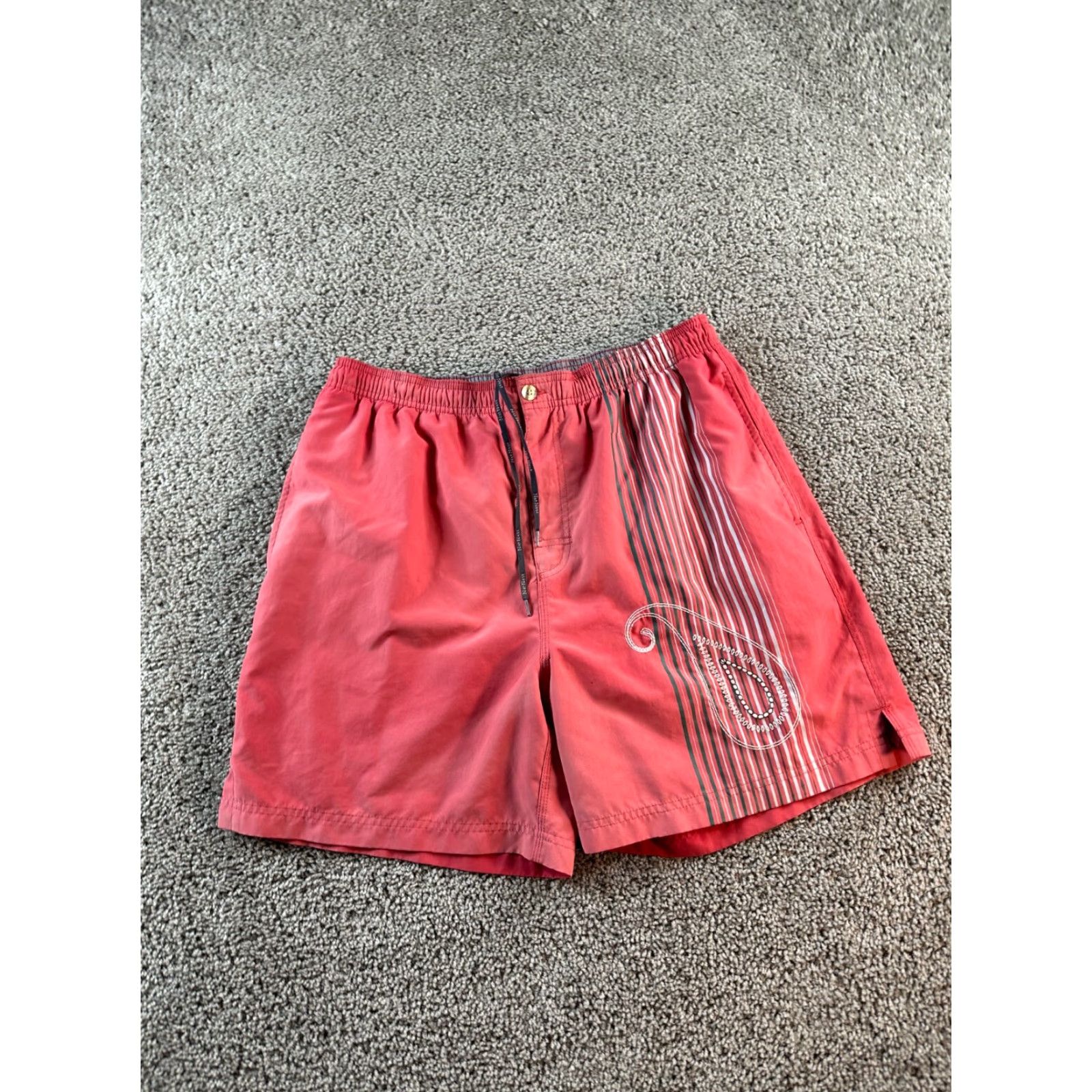Nat Nast Nat Nast Swim Trunks Mens M Pink White Embroidered Short Lined Zipper Logo Surfing Vintage No N/A Size US 31 - 2 Thumbnail