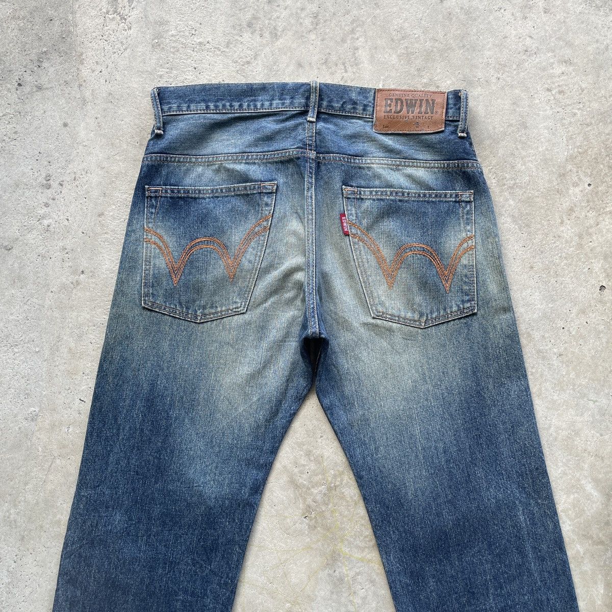 Japanese Brand W34 Vintage Edwin Rusty Jeans Distressed Faded Denim Pants Size US 34 / EU 50 - 9 Thumbnail