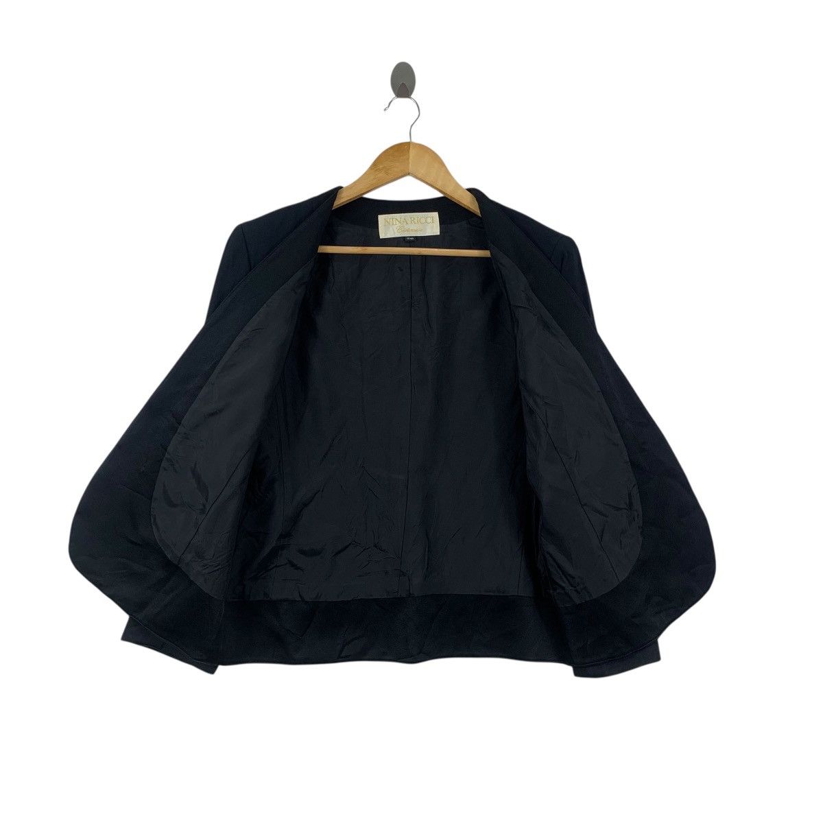 Nina Ricci Vintage 80’ NINA RICCI CEREMONIE Collection Black Blazer Size M / US 6-8 / IT 42-44 - 6 Thumbnail
