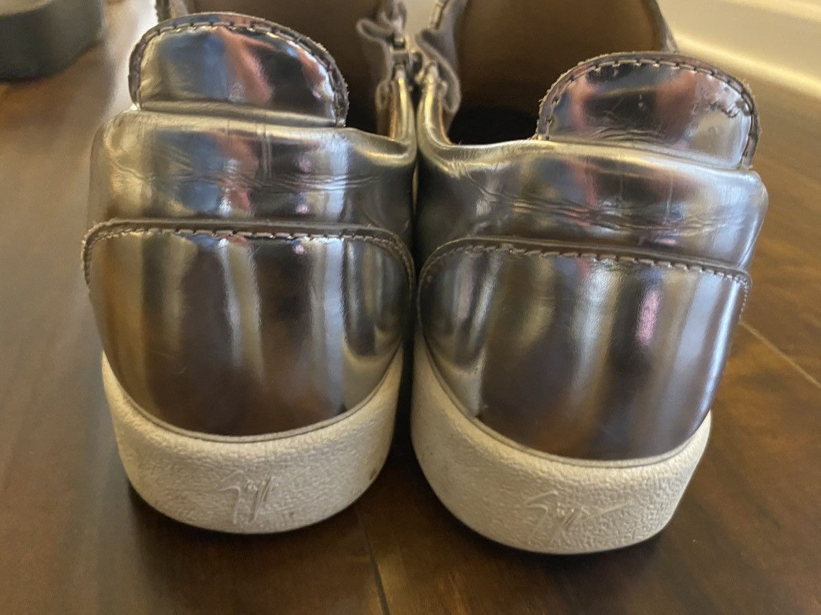 Giuseppe Zanotti White/Silver low top sneakers Size US 9 / IT 39 - 3 Thumbnail