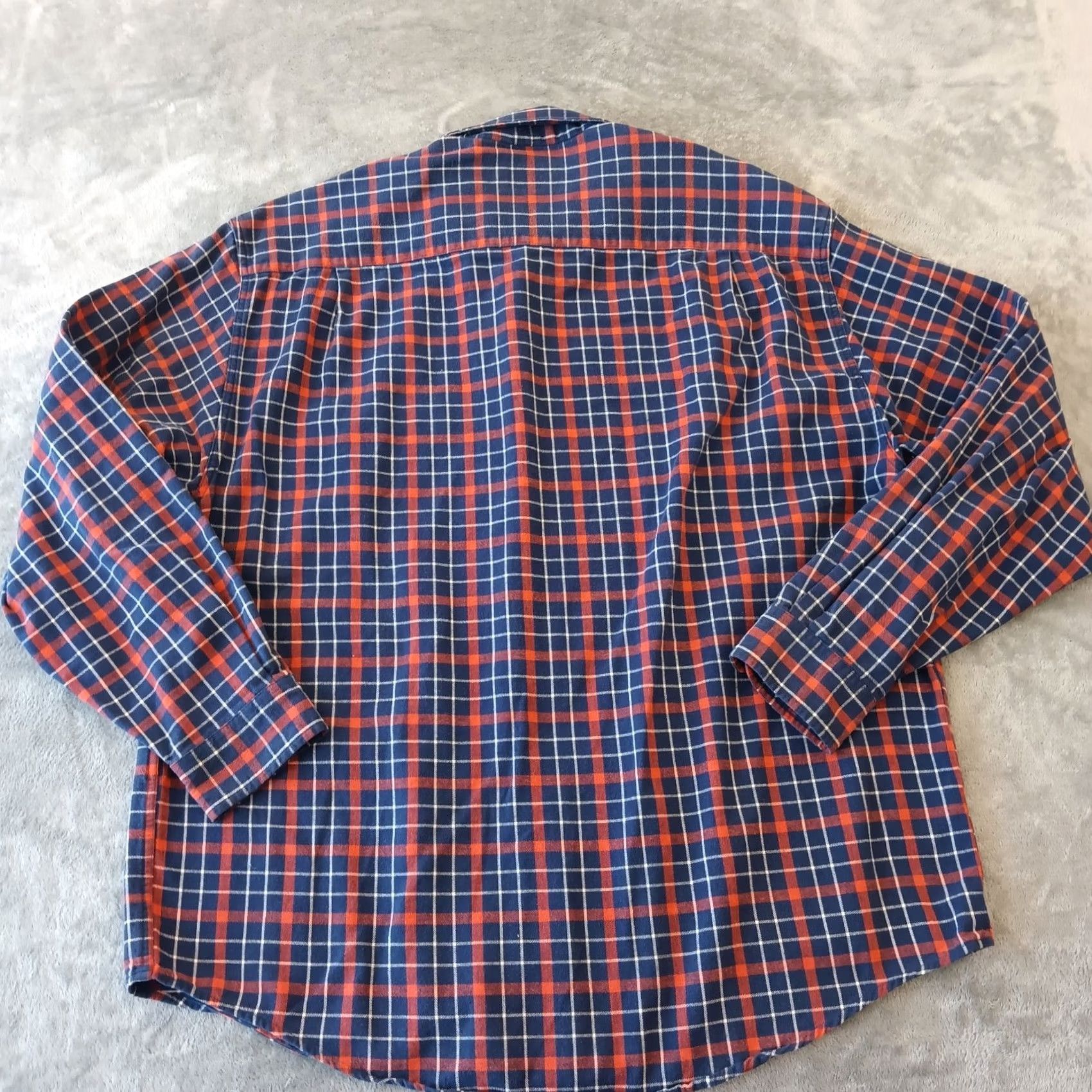 Eddie Bauer Eddie Bauer Mens Large Blue Orange Plaid Long Sleeve Button-Down Cotton Shirt Size US L / EU 52-54 / 3 - 2 Thumbnail