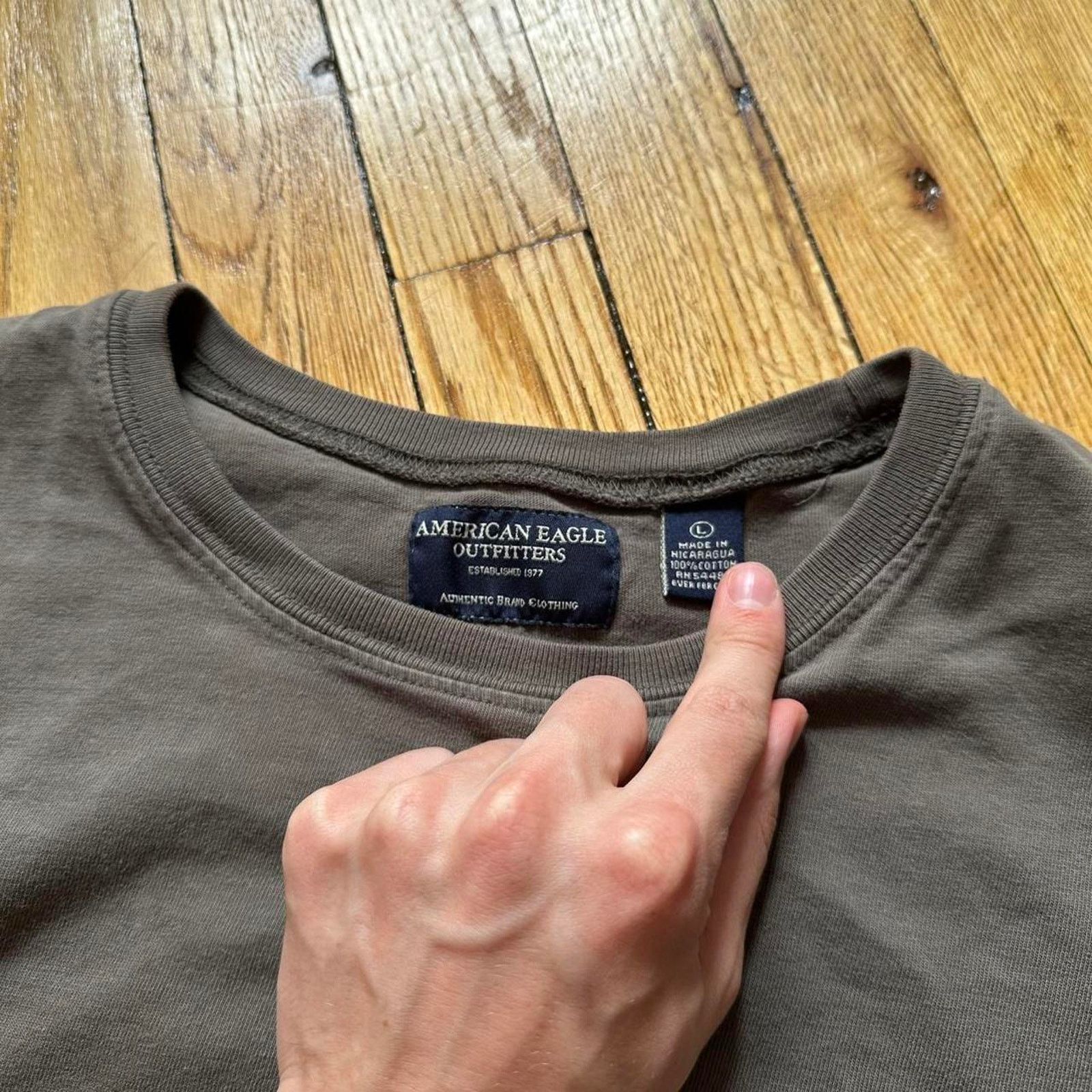 American Eagle Outfitters × Vintage Vintage Y2K 00s American Eagle Striped Longsleeve Shirt Size US L / EU 52-54 / 3 - 6 Thumbnail