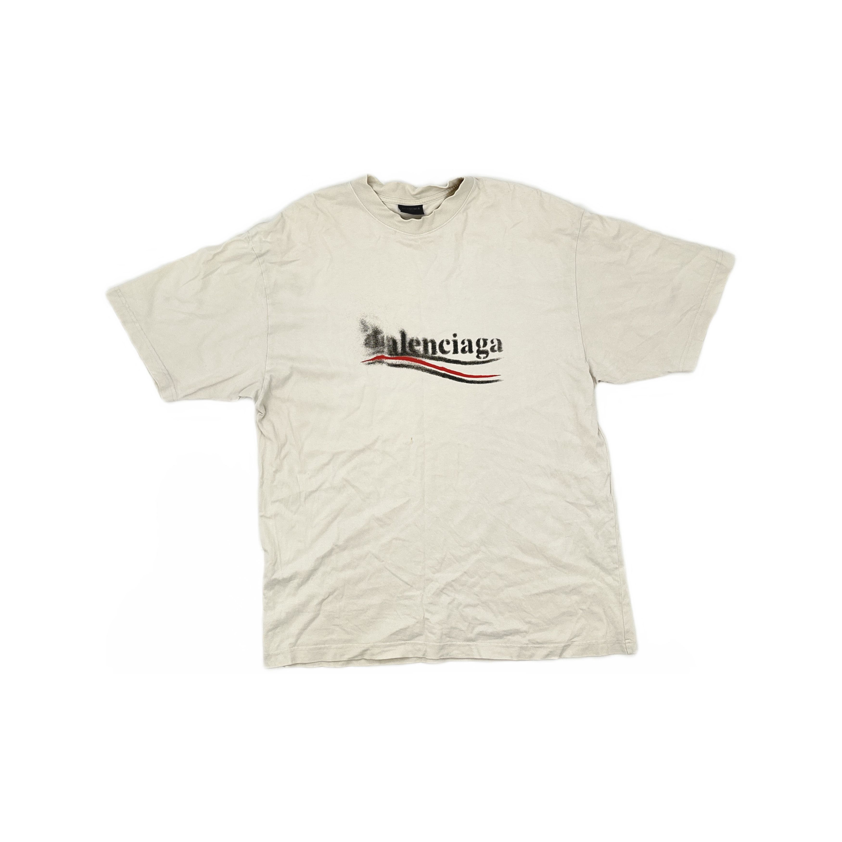 Balenciaga Balenciaga Wave Logo T-Shirt Size S Size US S / EU 44-46 / 1 - 1 Thumbnail