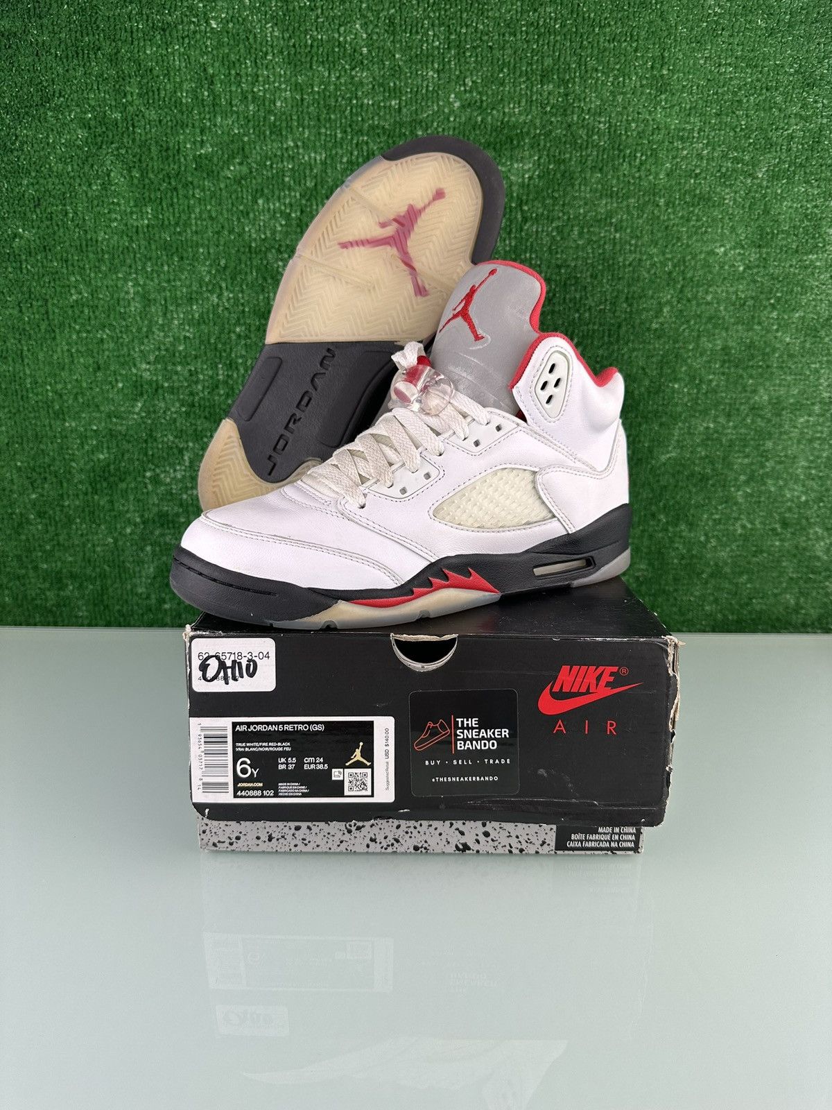 Jordan Brand Jordan 5 Retro 2020 Mid Fire Red Size 6Y/7.5W Size US 6 / EU 39 - 1 Thumbnail