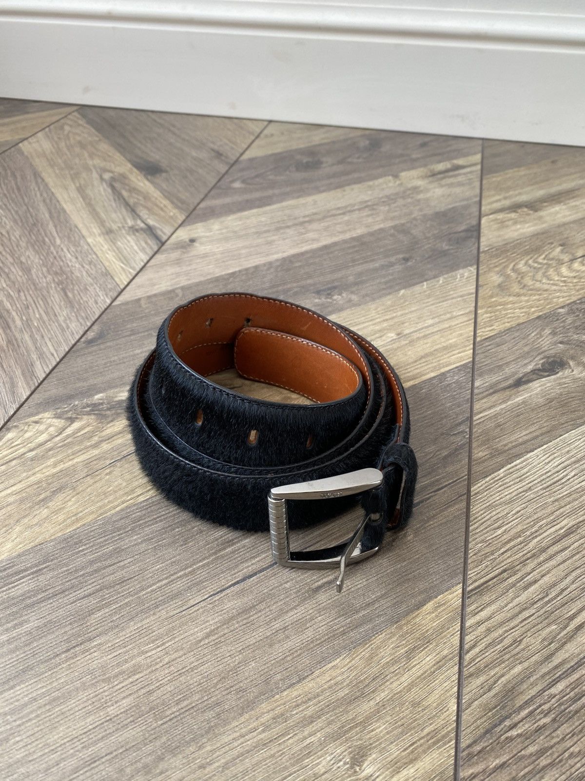 Tod's Vintage Tod’s Pony Hair Leather Belt Size ONE SIZE - 3 Thumbnail