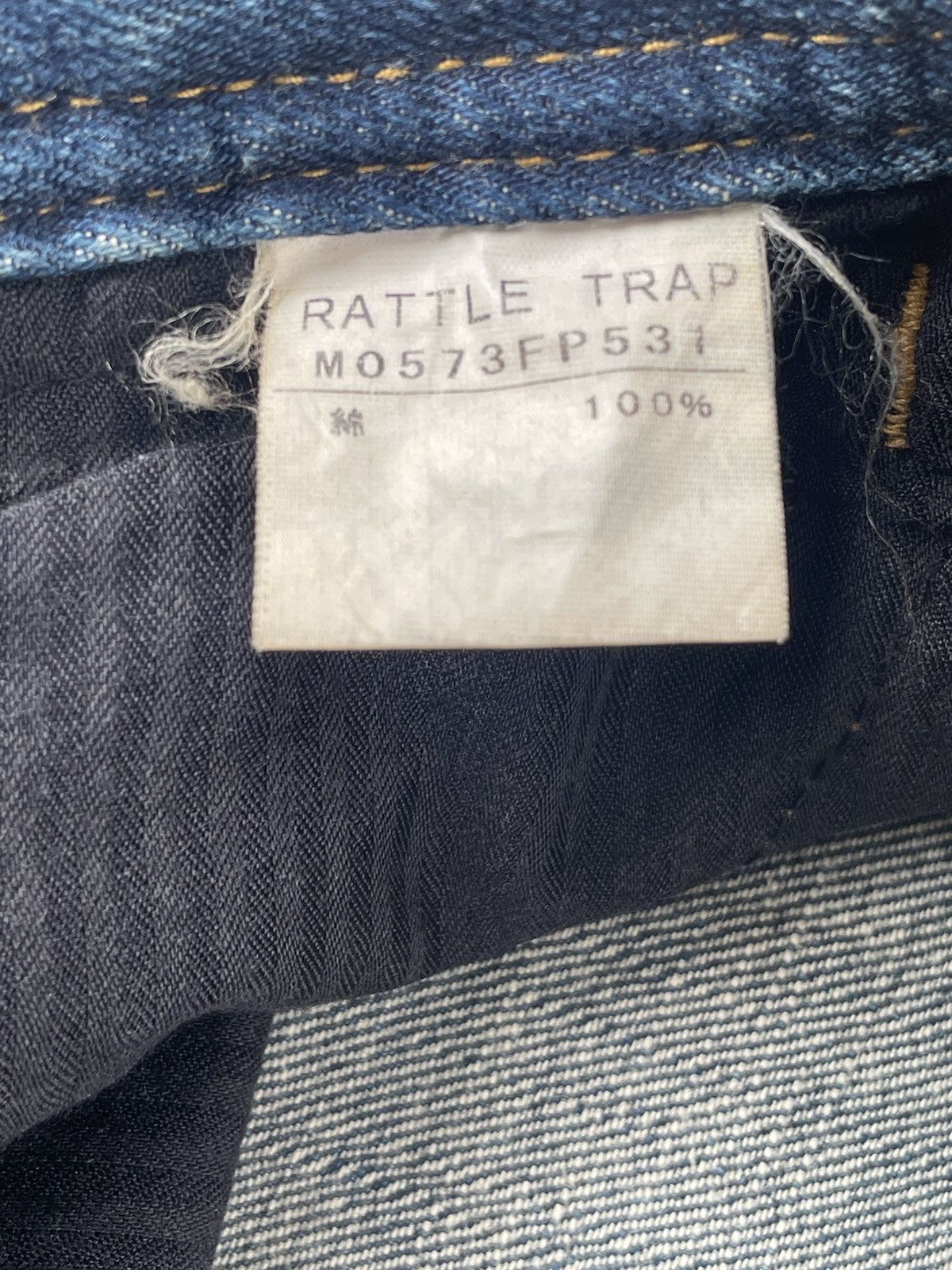 Japanese Brand Rattle Trap Early 2000 Faded Blue Distressed Denim Jeans Size US 31 - 12 Thumbnail