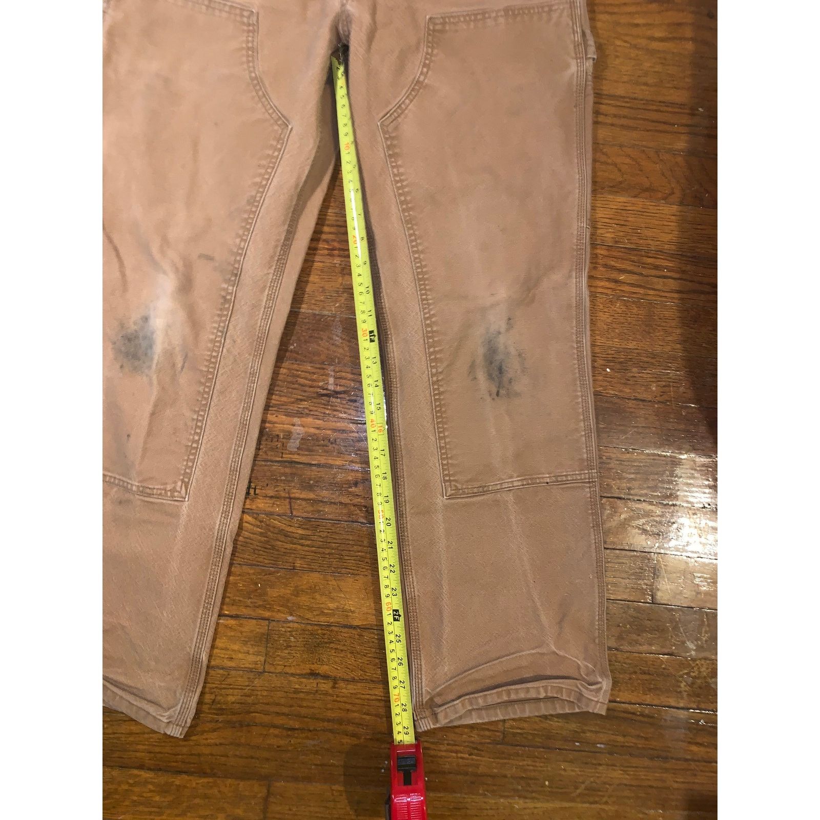 Carhartt Carhartt 103334 Brown Double Front Duck Pants 33X32 Size US 33 - 7 Thumbnail
