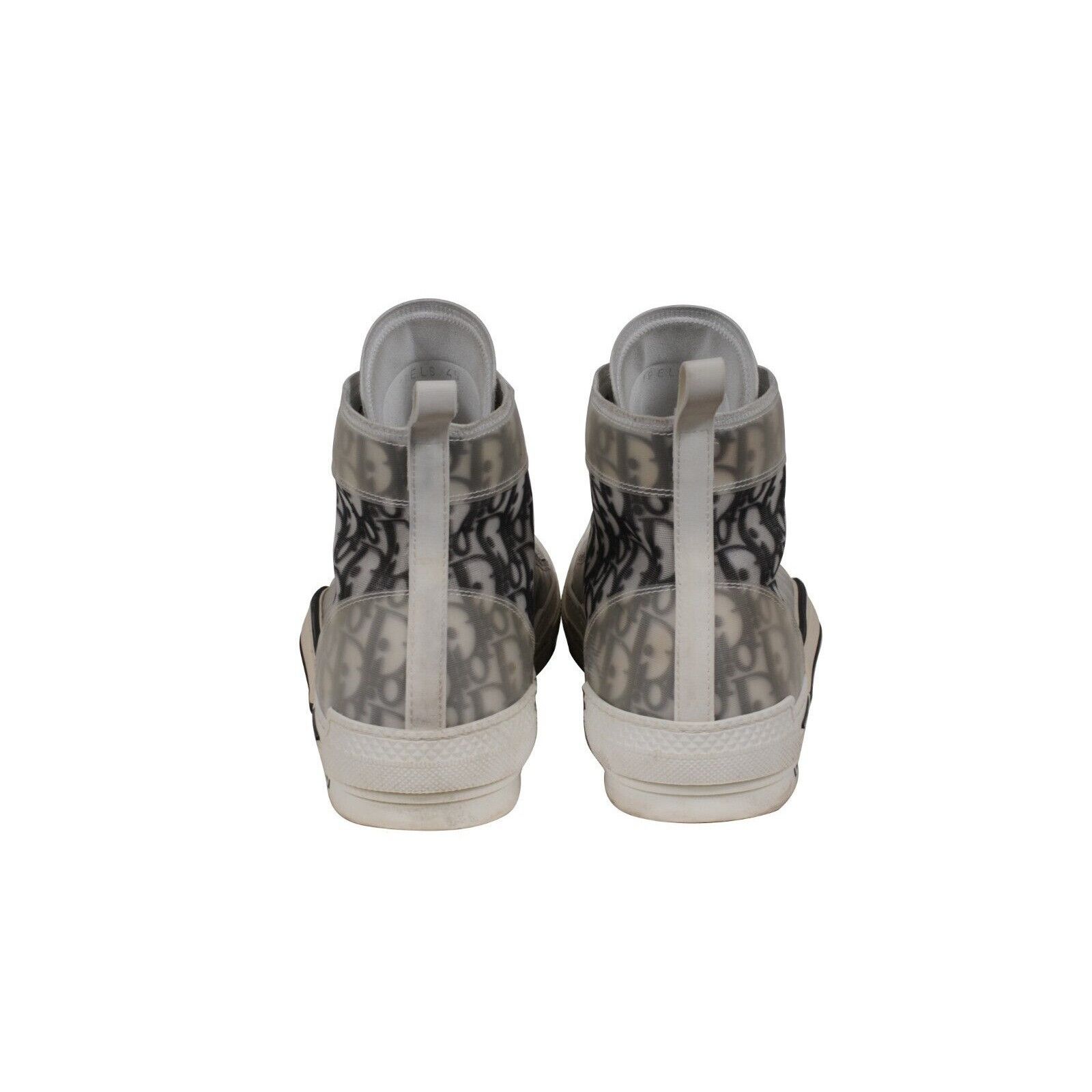 Dior B23 High Top Sneakers Black White Oblique Size US 12 / EU 45 - 6 Thumbnail