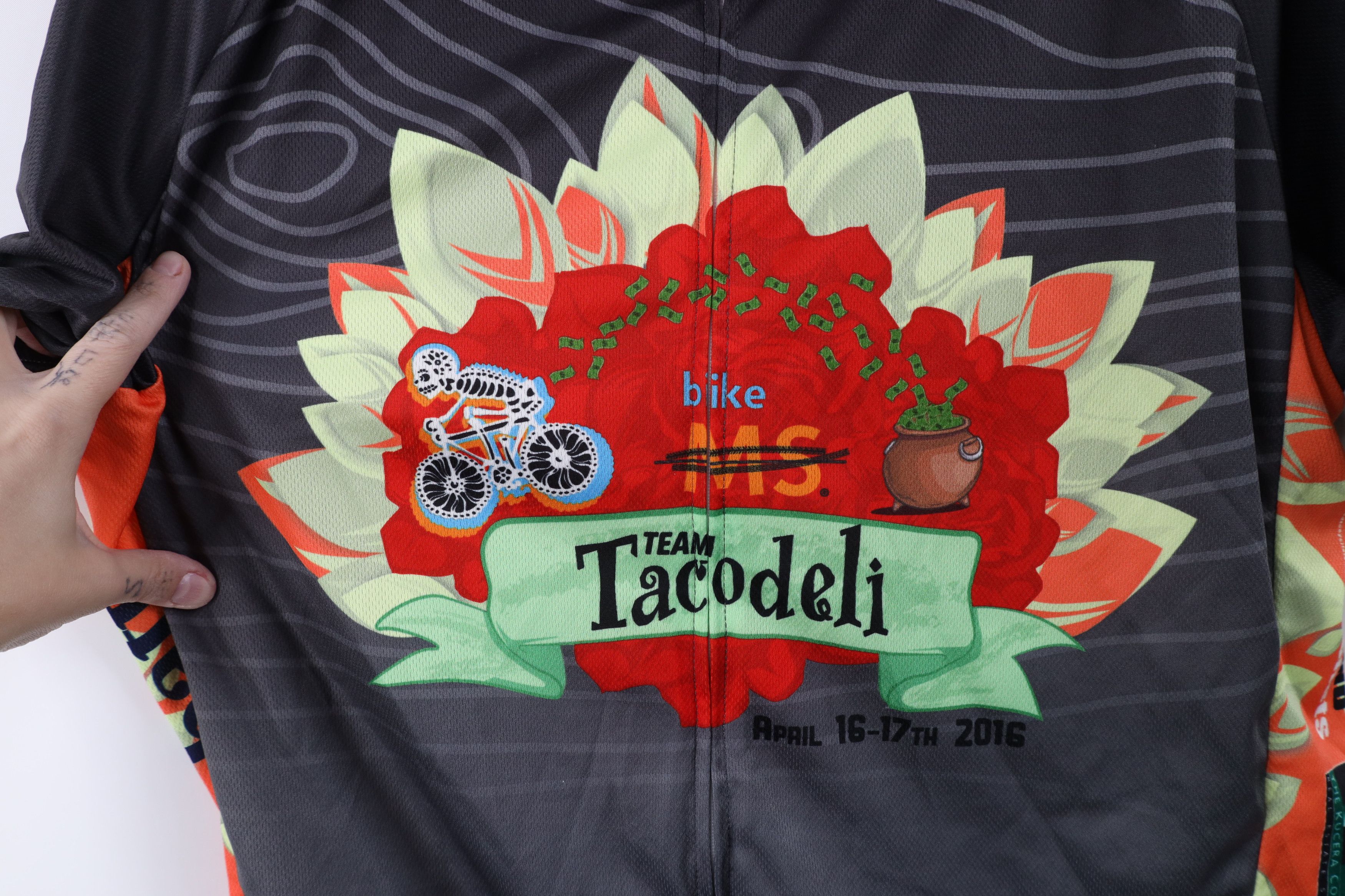 Vintage Primal Tacodeli Bike MS Charity Bicycle Cycling Jersey Shirt Size US XL / EU 56 / 4 - 8 Thumbnail