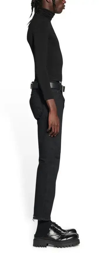 Balenciaga o1bcso1str0625 Slim Fit Trouser Pant in Black Size US 33 - 4 Thumbnail