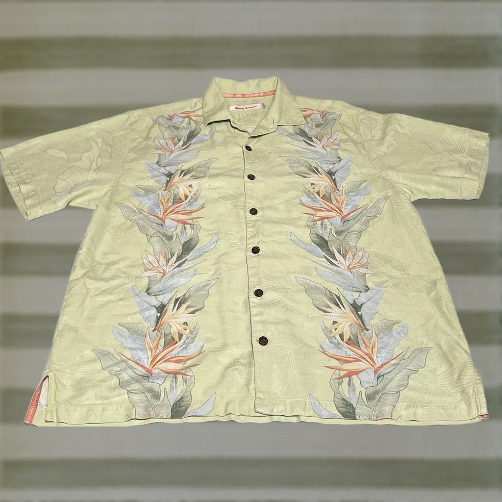 Tommy Bahama Tommy Bahama Shirt Hawaiian Floral Button-Front Silk Multicolor 100% Men's L Short Sleeve Collared Button-Up Casual Size US L / EU 52-54 / 3 - 1 Thumbnail