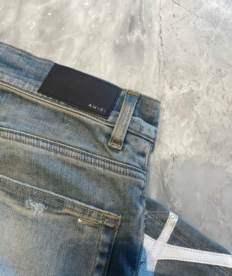 Amiri Amiri Side Patched Blue Denim Pants Size US 29 - 3 Thumbnail