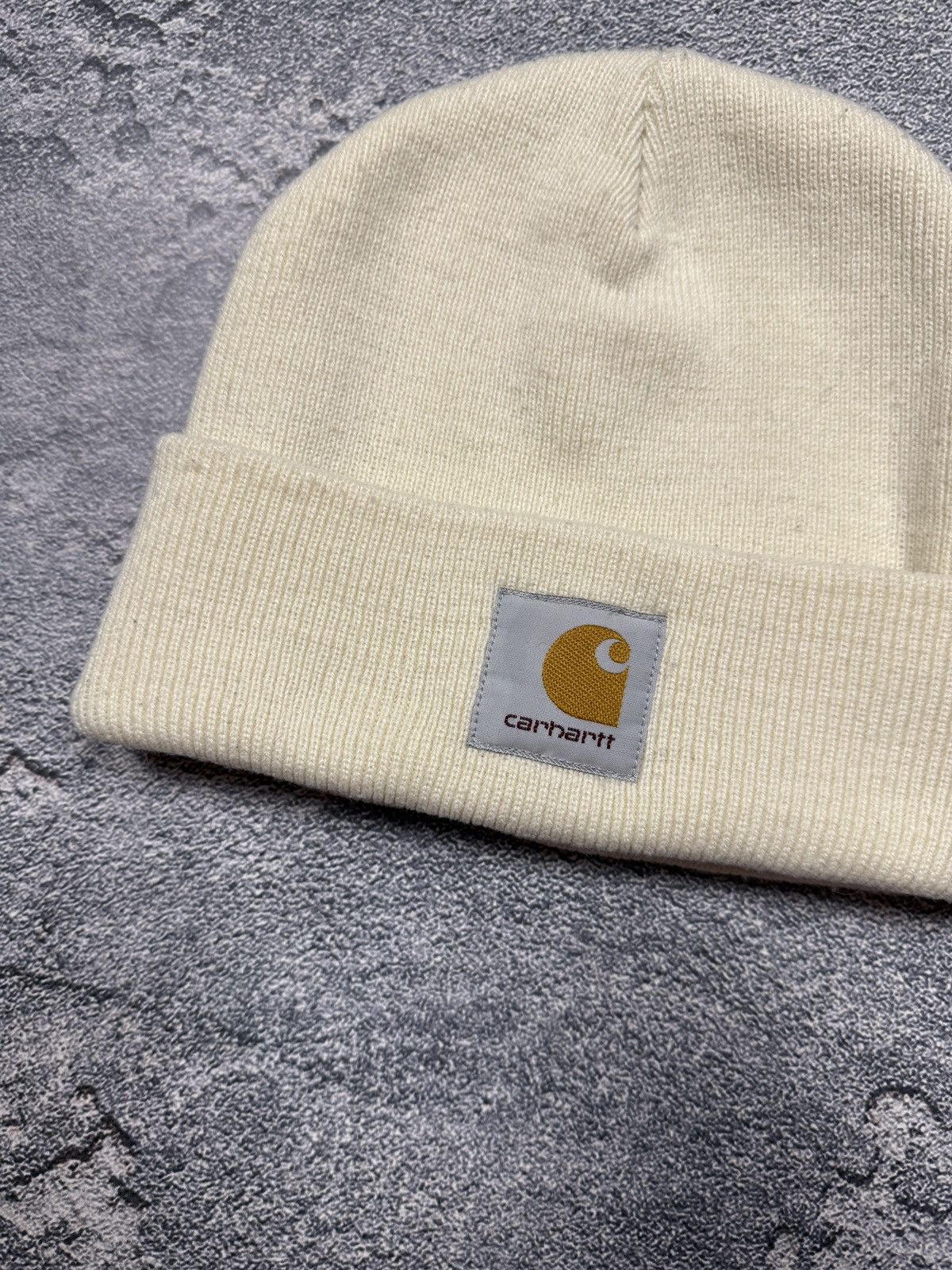 Carhartt Carhartt Beanie Hat White Winter Work Wear Outdoors Size ONE SIZE - 3 Thumbnail