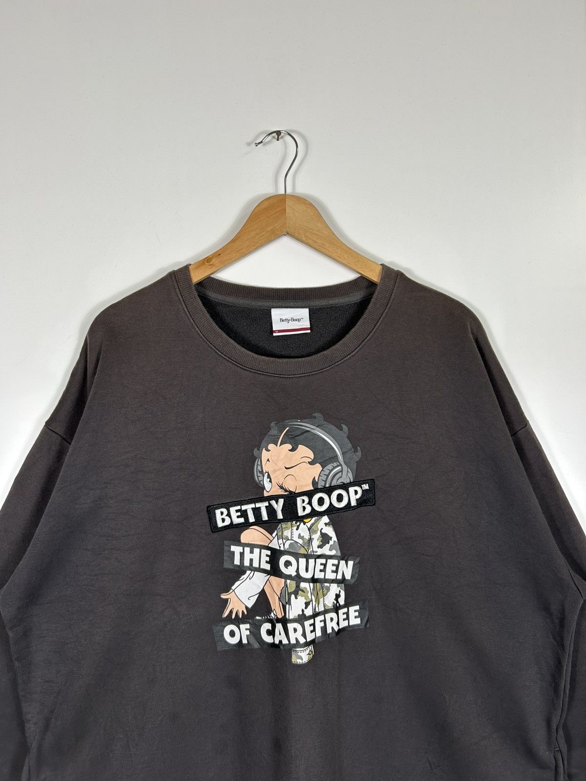 Anime 🔥Betty Boop Dark Grey Sweatshirt - 5L Size US XL / EU 56 / 4 - 4 Thumbnail