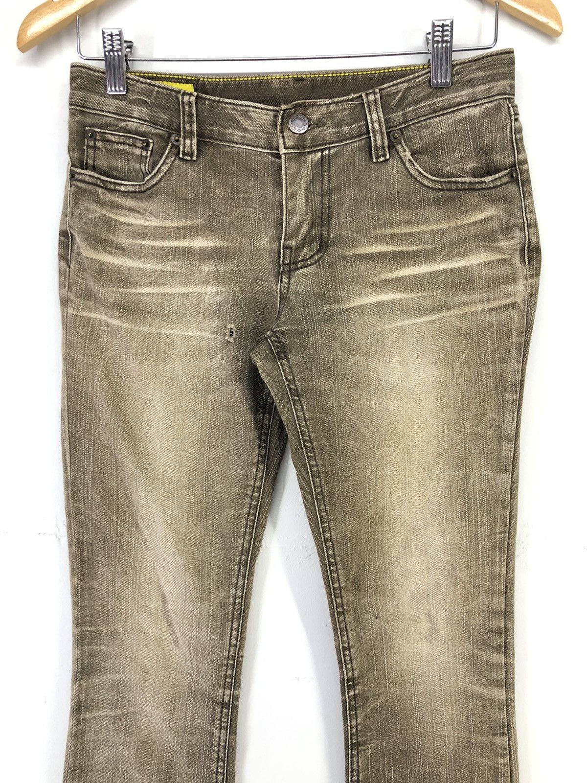 Japanese Brand Vintage Pavarotti Vary Jean Faded Brown Flare Bootcut Jeans Size 27" / US 4 / IT 40 - 5 Thumbnail