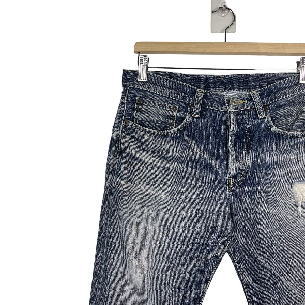 Hysteric Glamour Takeo Kikuchi Ripped Denim Flare Jeans Size US 32 / EU 48 - 6 Thumbnail