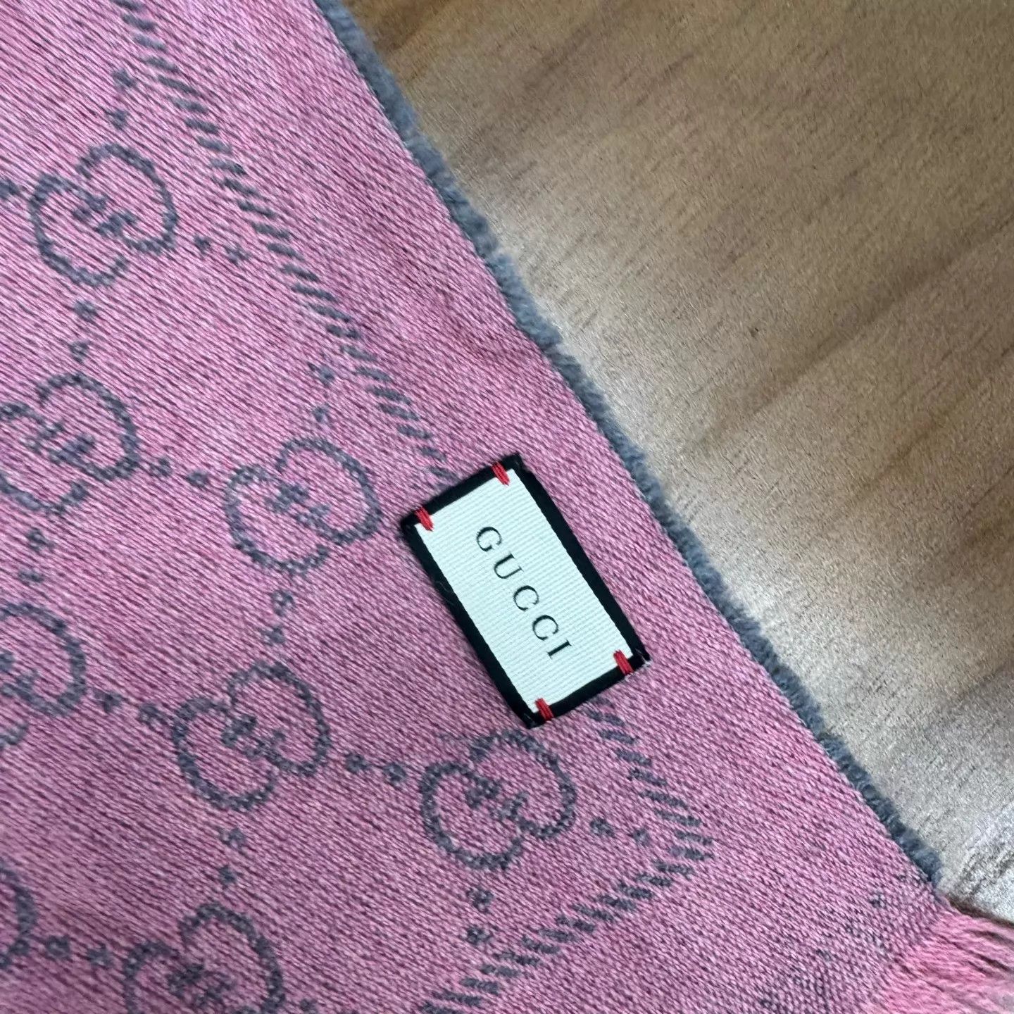 Gucci Gucci black & pink color blocked scarf Size ONE SIZE - 5 Thumbnail