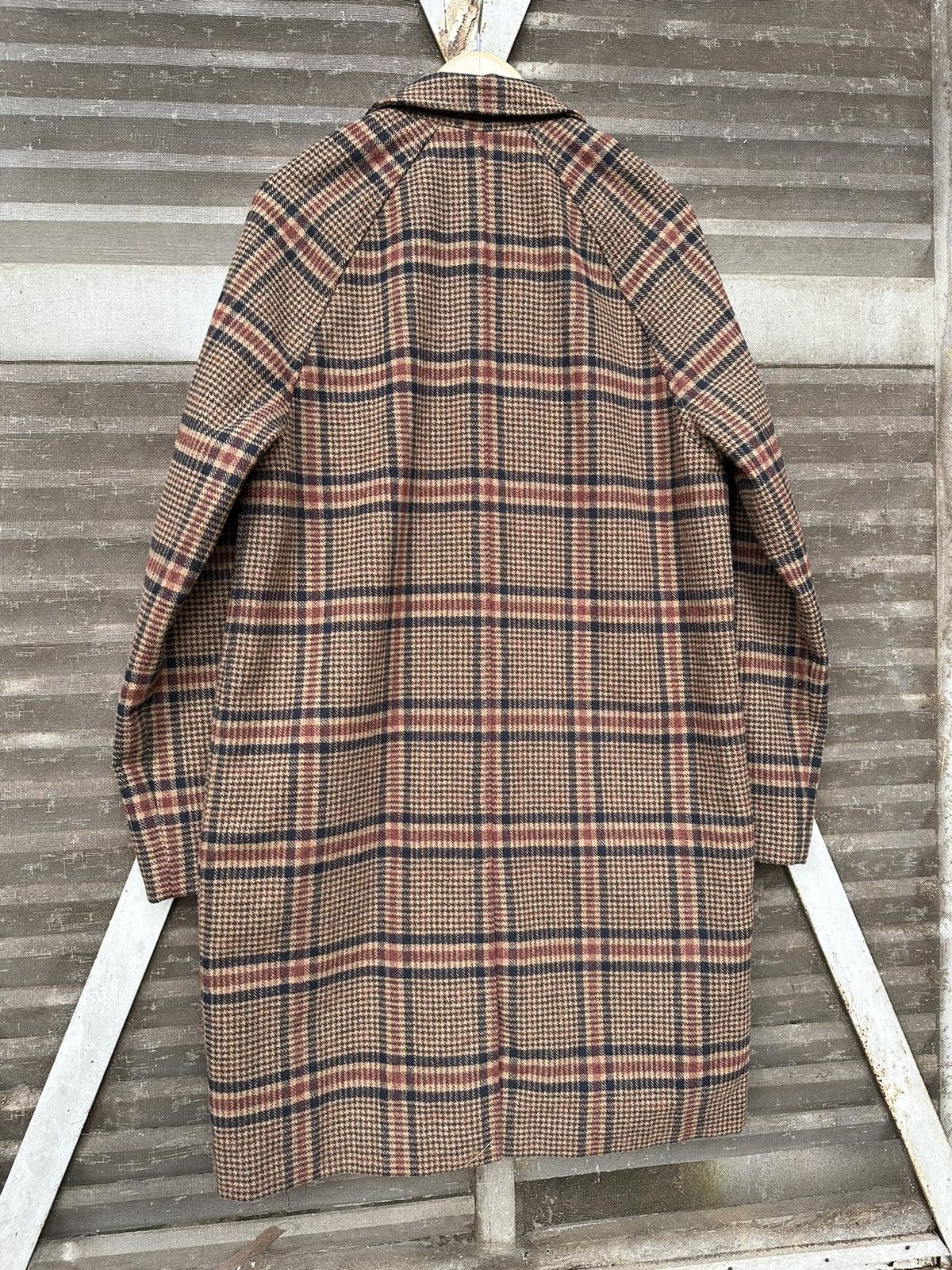 Gap GAP NOVA CHECK DOUBLE BREASTED 100% WOOL LONG JACKET Size US M / EU 48-50 / 2 - 11 Thumbnail