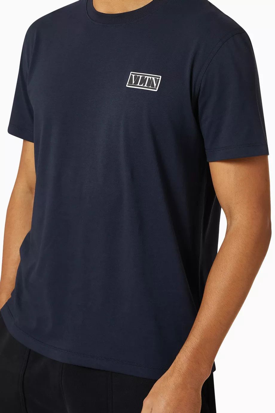 Valentino o1y0525 Logo T-Shirt in Midnight Blue Size US S / EU 44-46 / 1 - 2 Thumbnail